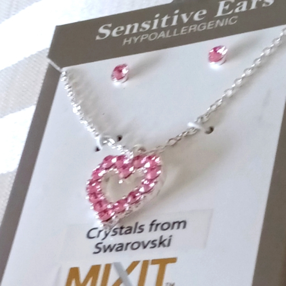 🎓Swarovski Crystal Barbie Pink Jewelry Set